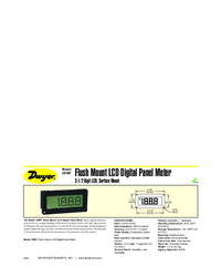 Thumbnail of document Data Sheet - DPMF Flush Mount LCD Digital Panel Meter